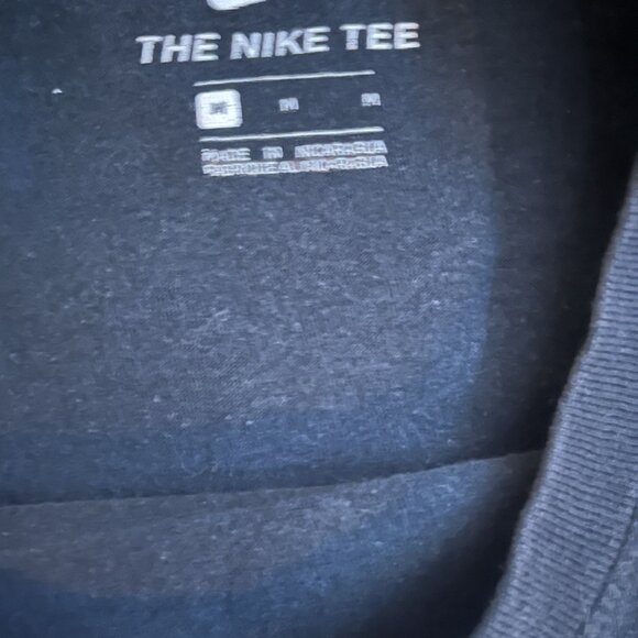 Lot Of 3 Nike Air Men’s Medium Shirts Blue Black Just Do It Orange Silver Swoosh - Picture 3 of 7